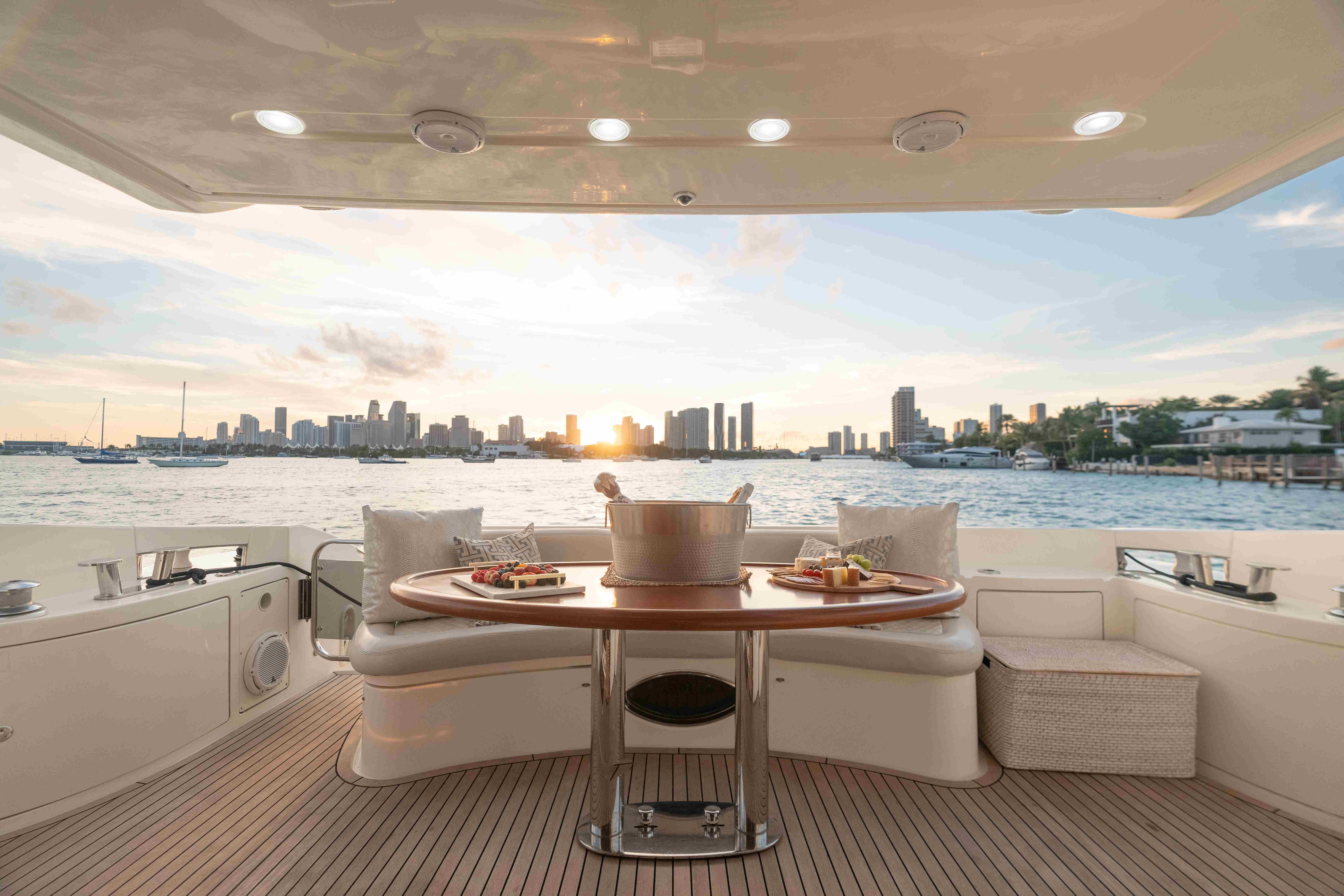 65ft Azimut — Aft Deck Sunset